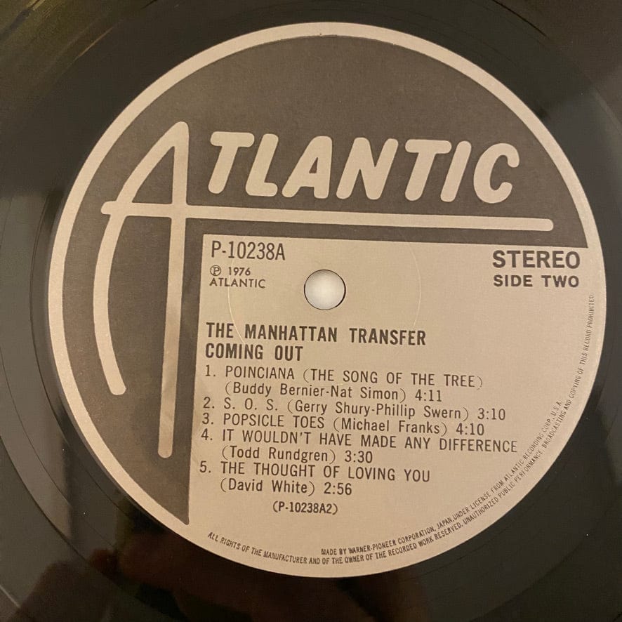 The Manhattan Transfer – Coming Out LP USED VG++/VG++ Japanese Pressing - Image 5