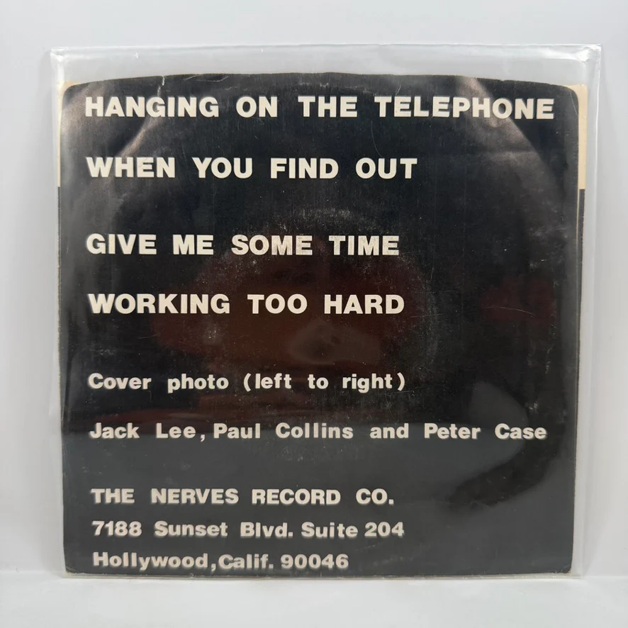 The Nerves – The Nerves 7" USED Vinyl VG+/VG+ - Image 2