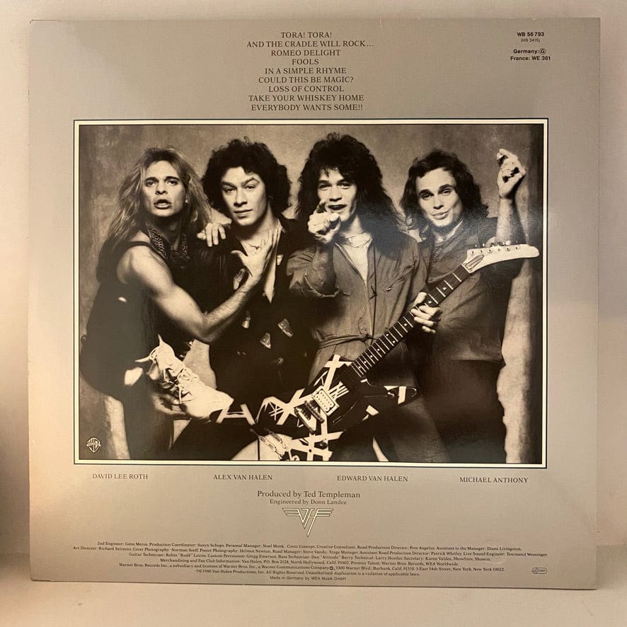 Van Halen – Women And Children First LP USED NM/VG+ 1985 European Pressing - Image 2