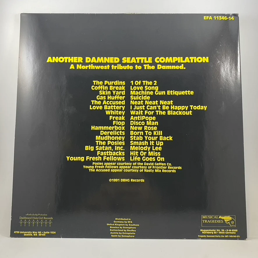 Various – Another Damned Seattle Compilation LP USED Vinyl VG+/VG+ - Image 2