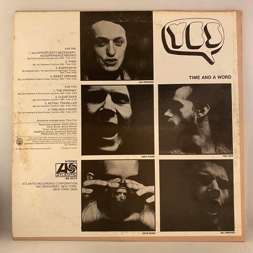 Yes – Time And A Word LP USED VG++/VG+ 1970 Pressing - Image 2