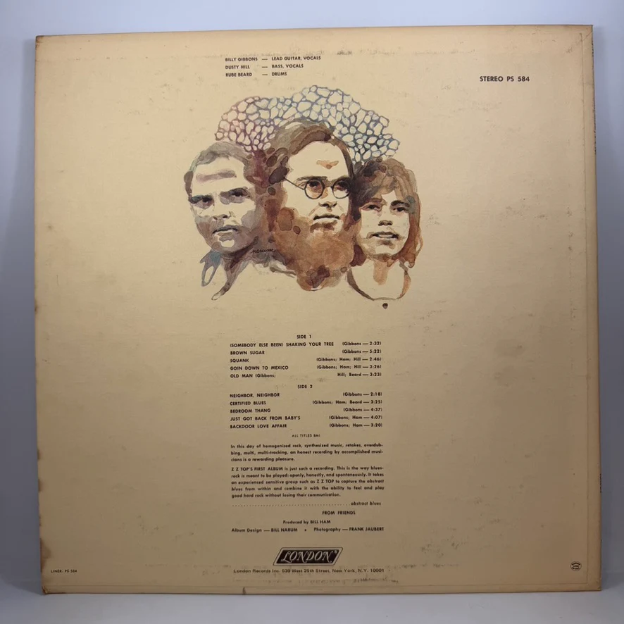 ZZ Top – ZZ Top's First Album LP USED Vinyl VG+/VG Original Pressing - Image 2